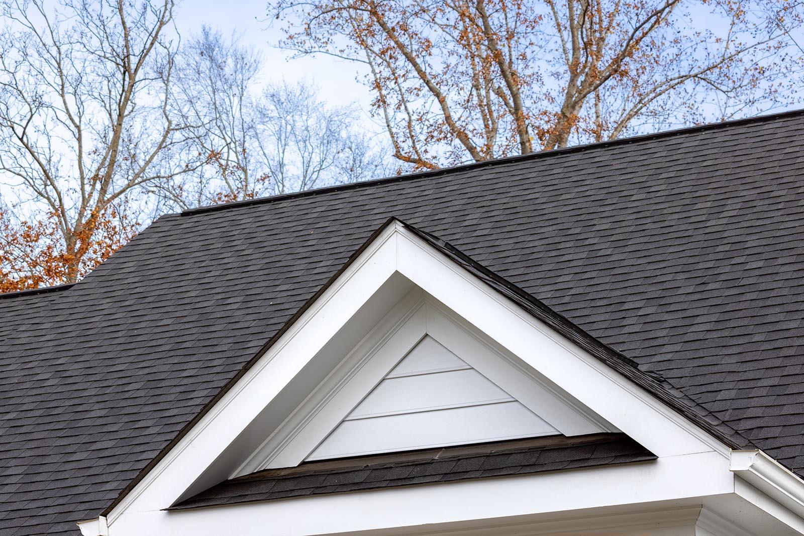 Detailed gable roofing work completed by Alpine Roofing